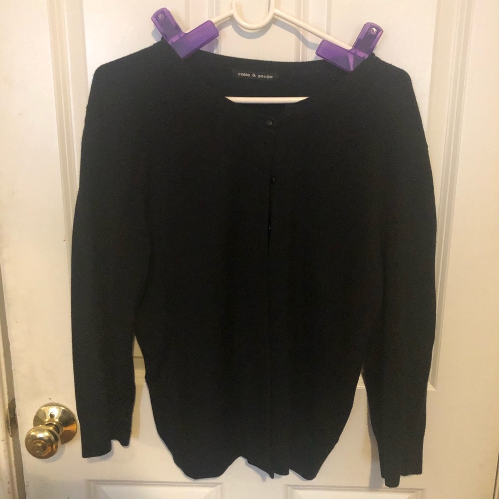 Black cable and gauge xl cardigan